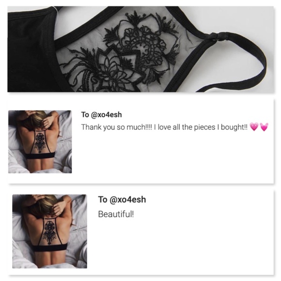 Stretchy One Size Mesh Embroidery Bra - Picture 8 of 8